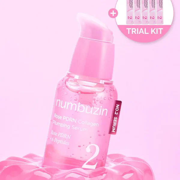 numbuzin No.2 Rose PDRN Collagen Plumping Serum + 6 peptides
